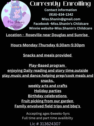 Photo of Miss.Shanin’s Childcare - Roseville, CA
