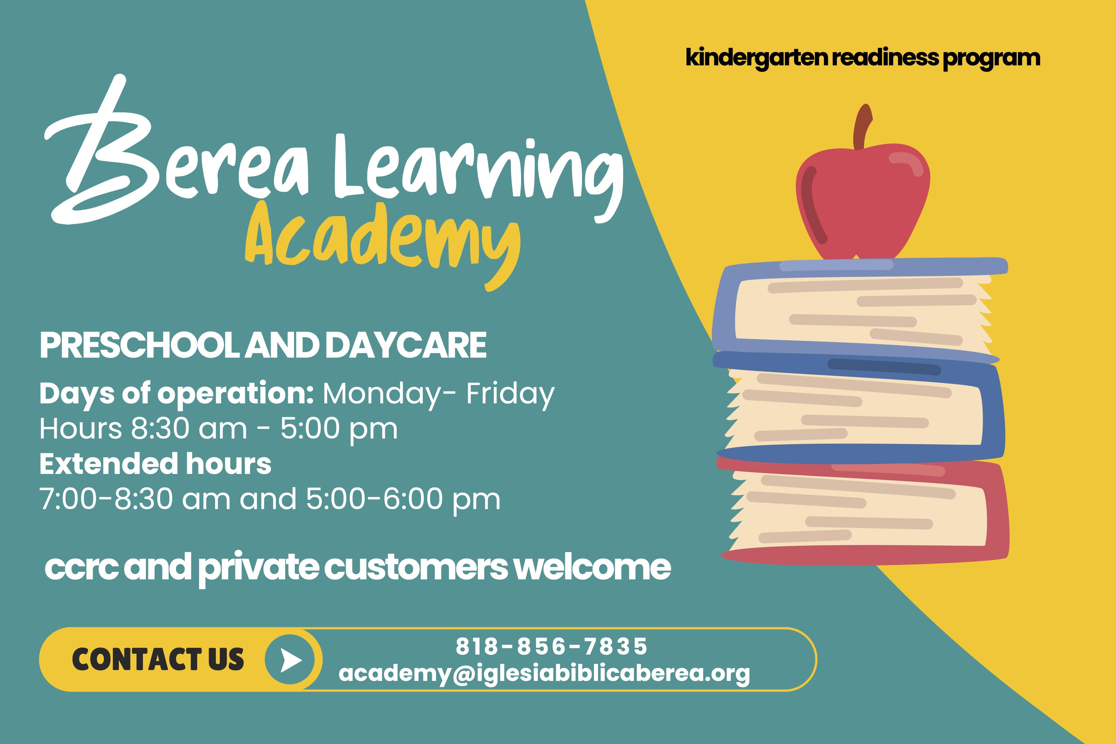 Berea Learning Academy Daycare Home Preschool Los Angeles CA