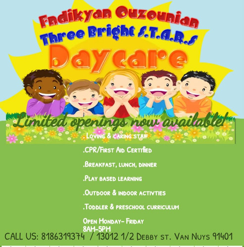 Photo of Fndikyan Ouzounian Family Daycare    THREE BRIGHT S.T.A.R.S - Van Nuys, CA