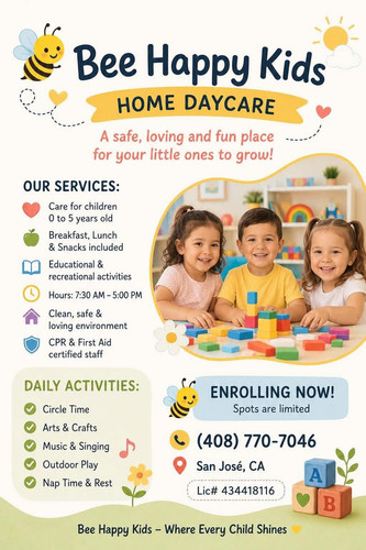 Photo of Bee Happy Kids Home Daycare - San Jose, CA