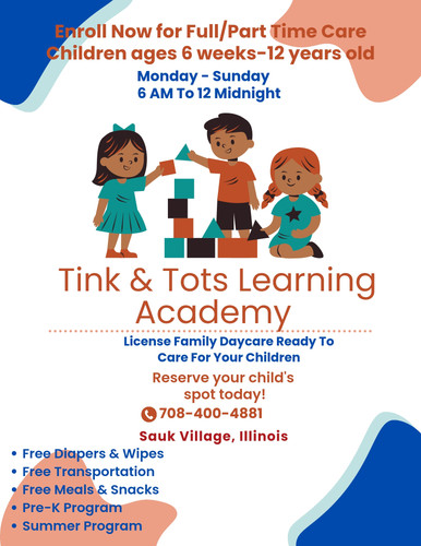 Photo of Tink & Tots Learning Academy Daycare - Sauk Village, IL