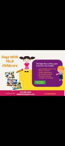 Photo of Days With Ms.D Childcare Daycare - Vallejo, CA