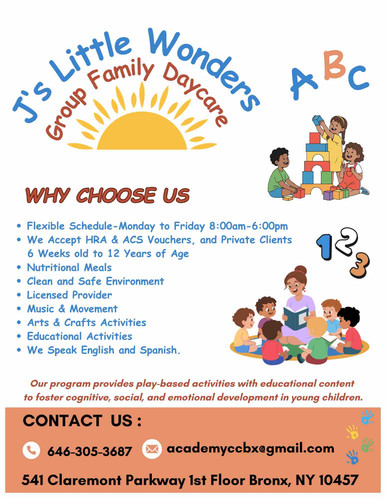 Photo of J's Little Wonders Group Family Daycare Corp. - Bronx, NY