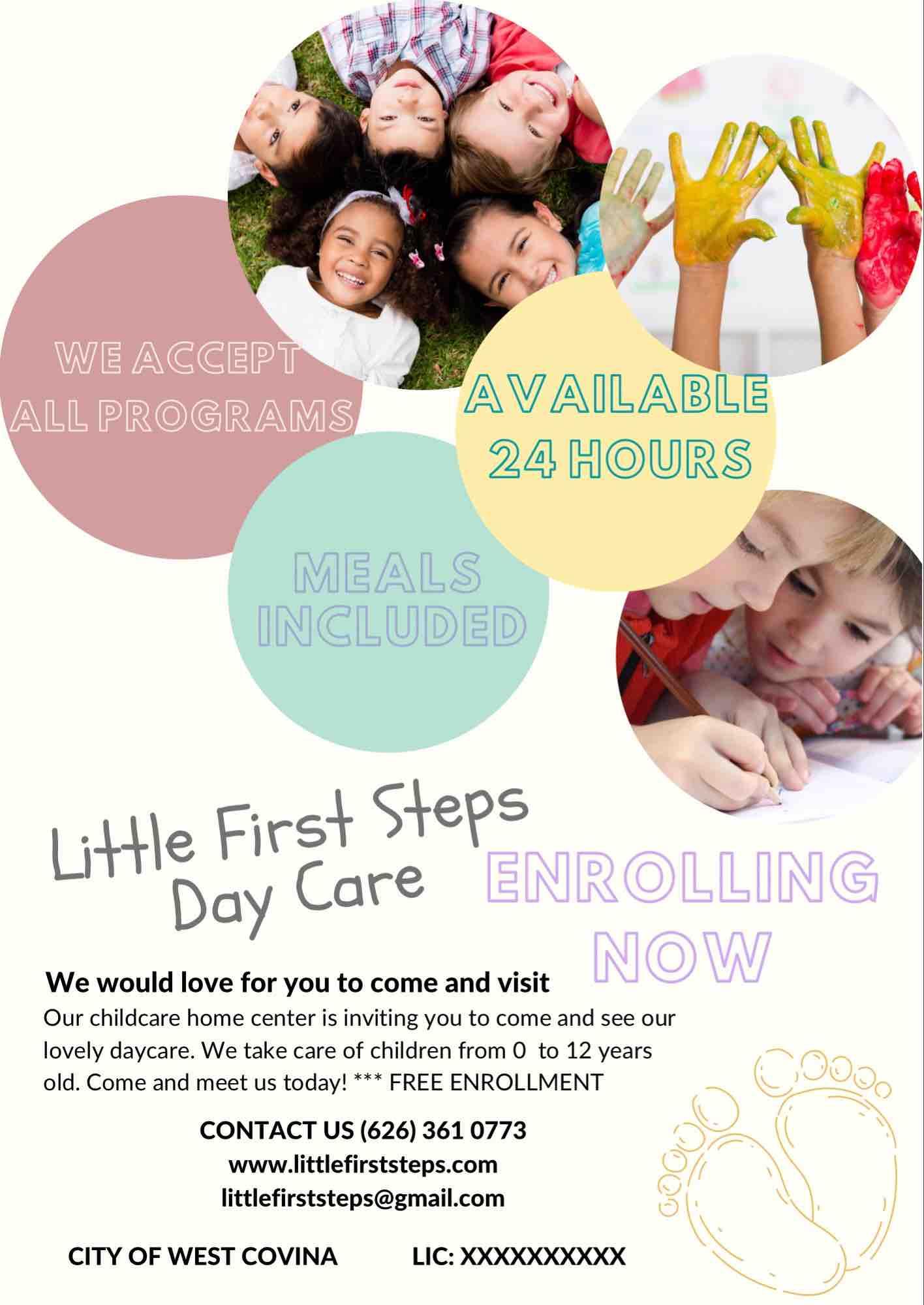 Little First Steps Day Care Daycare Home Preschool West Covina