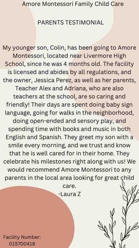 Photo of Amore Montessori Family Child Care - Livermore, CA