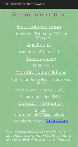 Photo of Holland, Paola Daycare - Pinole, CA